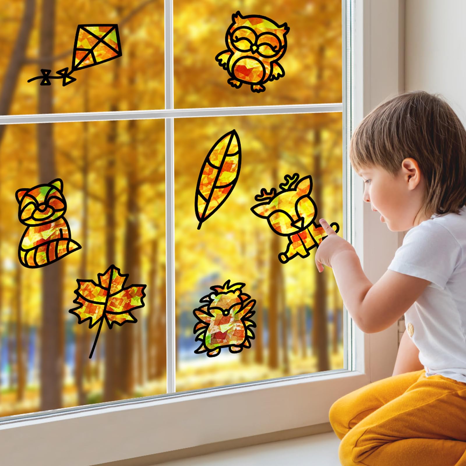 Herefun Kit di Animali Autunnali per Bambini Decorazioni, 15 Pezzi Autunno Creativo DIY, Ghirlande per Bambini, Decorazione Autunnale Set Bambini, Natale Pareti Porte, Regalo Festa Compleanno
