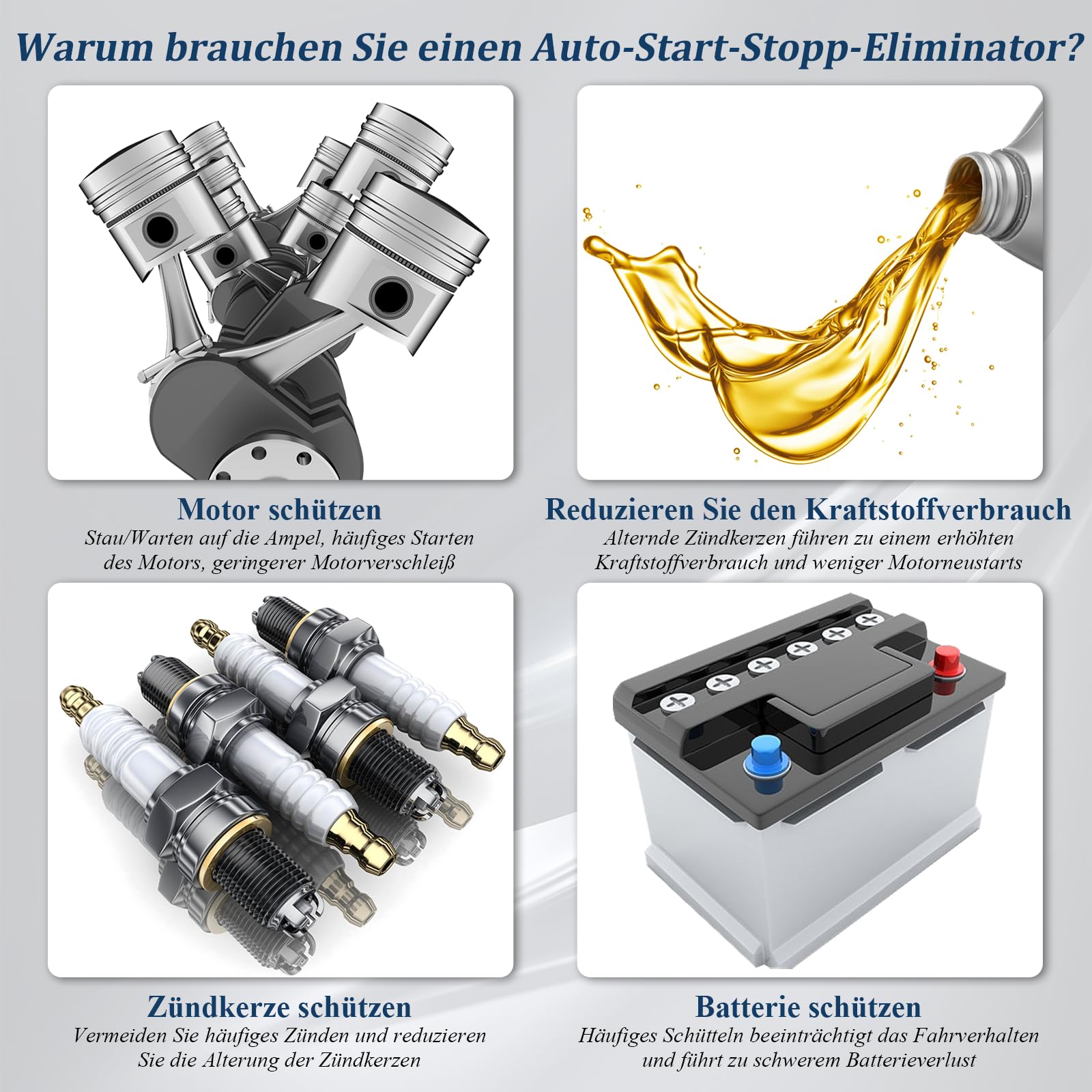 Auto Start-Stopp-Automatik Motor System Aus Eliminator Steuerkabel Kompatibel mit V-W New Tiguan, Plug und Play