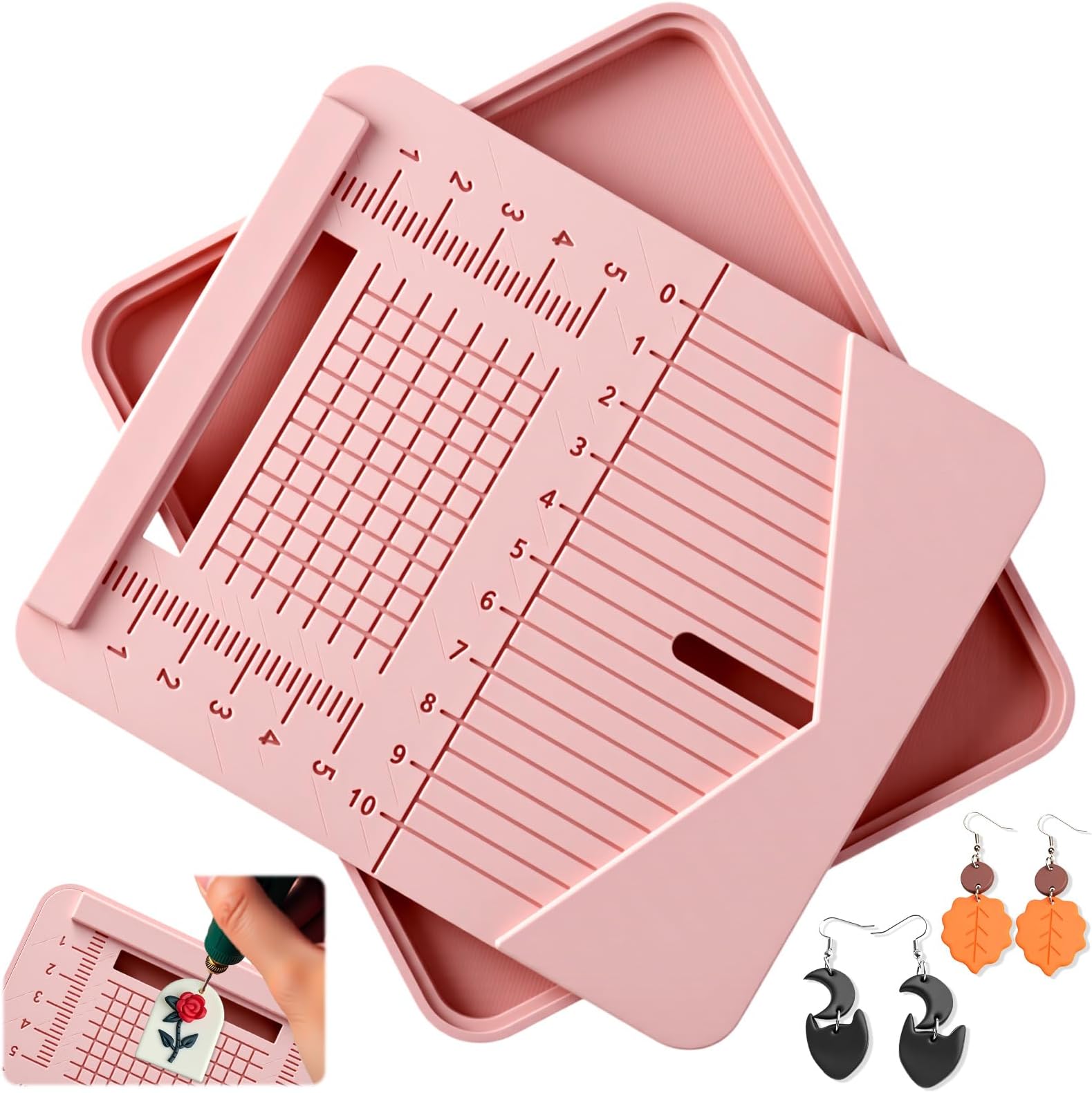 Polymer Clay Earring Drill Guide Polymer Clay Earring Hole Drill Guide Tools & Accessories for DIY Jewelry Post Embedder Making Tools