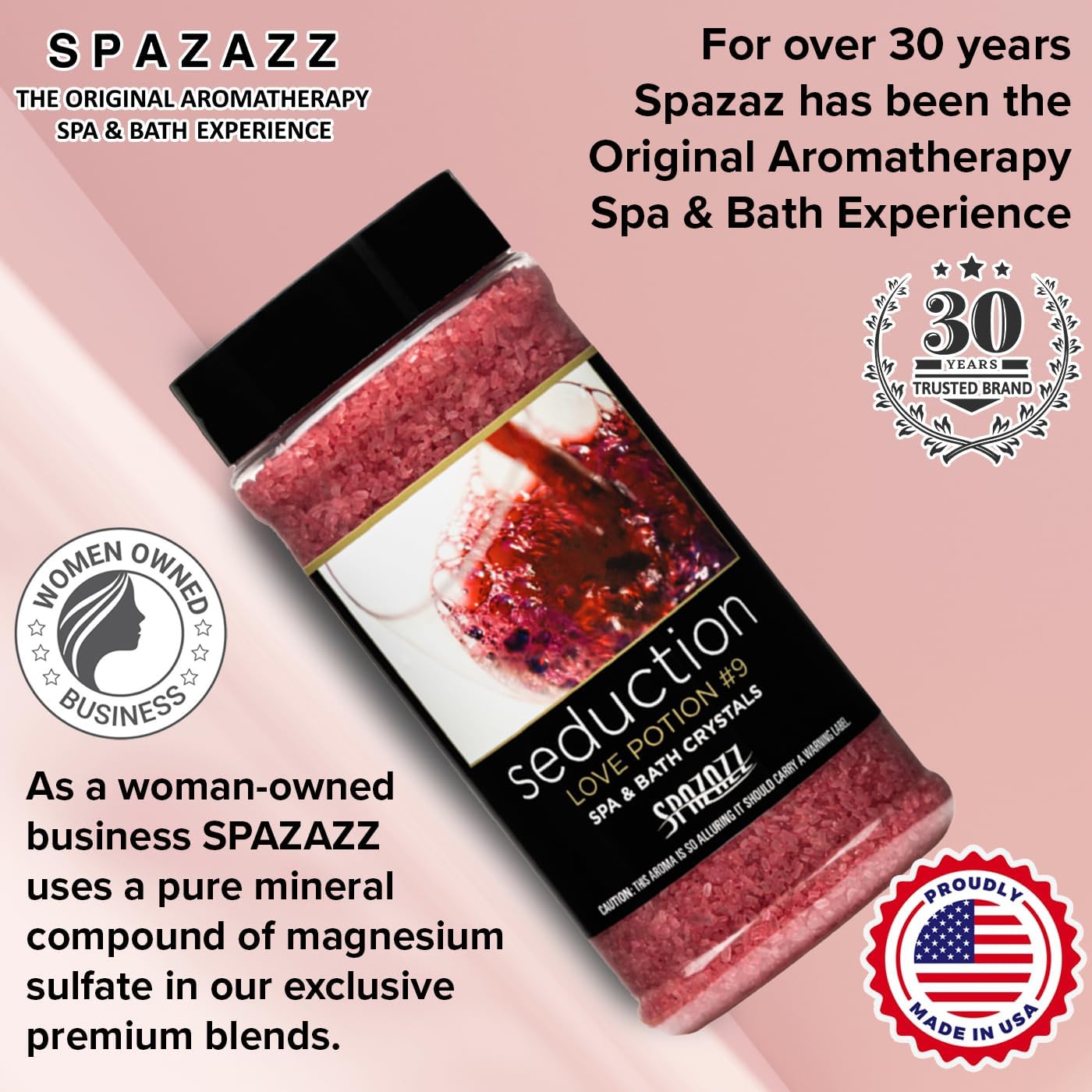Couples Romance Set- Hot Tub Aromatherapy Spa Crystals with