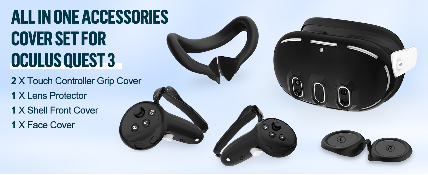 Amazon.com: Silicone Cover Set Compatible with Meta Oculus/Quest 3
