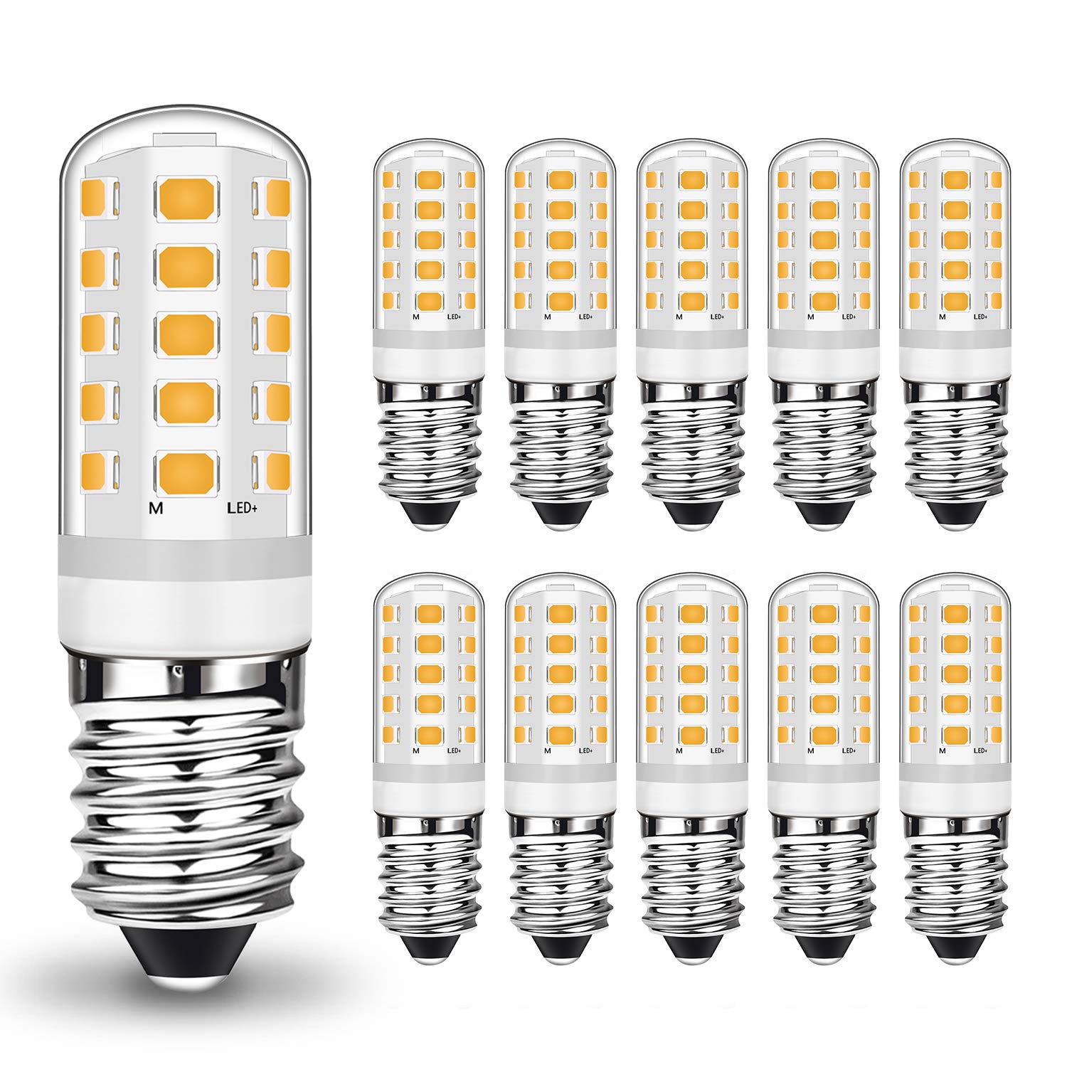 Yuiip LED Bulb E14 5W 550lm Warm White 3000K Replace for Halogen Bulb 40W 230V 360 ° Beam Angle 33 SMD No Flicker Non Dimmable for Bedroom Kitchen Home10pcs
