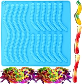 Gummy Worm Molds Worm Silicone Candy Mold For Gummies Candy, Large Fruit Snack Molds