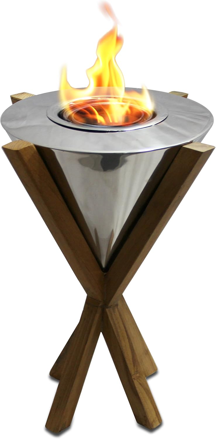 Indoor/Outdoor Fireplace - Southampton Teak Table Top Fireplace