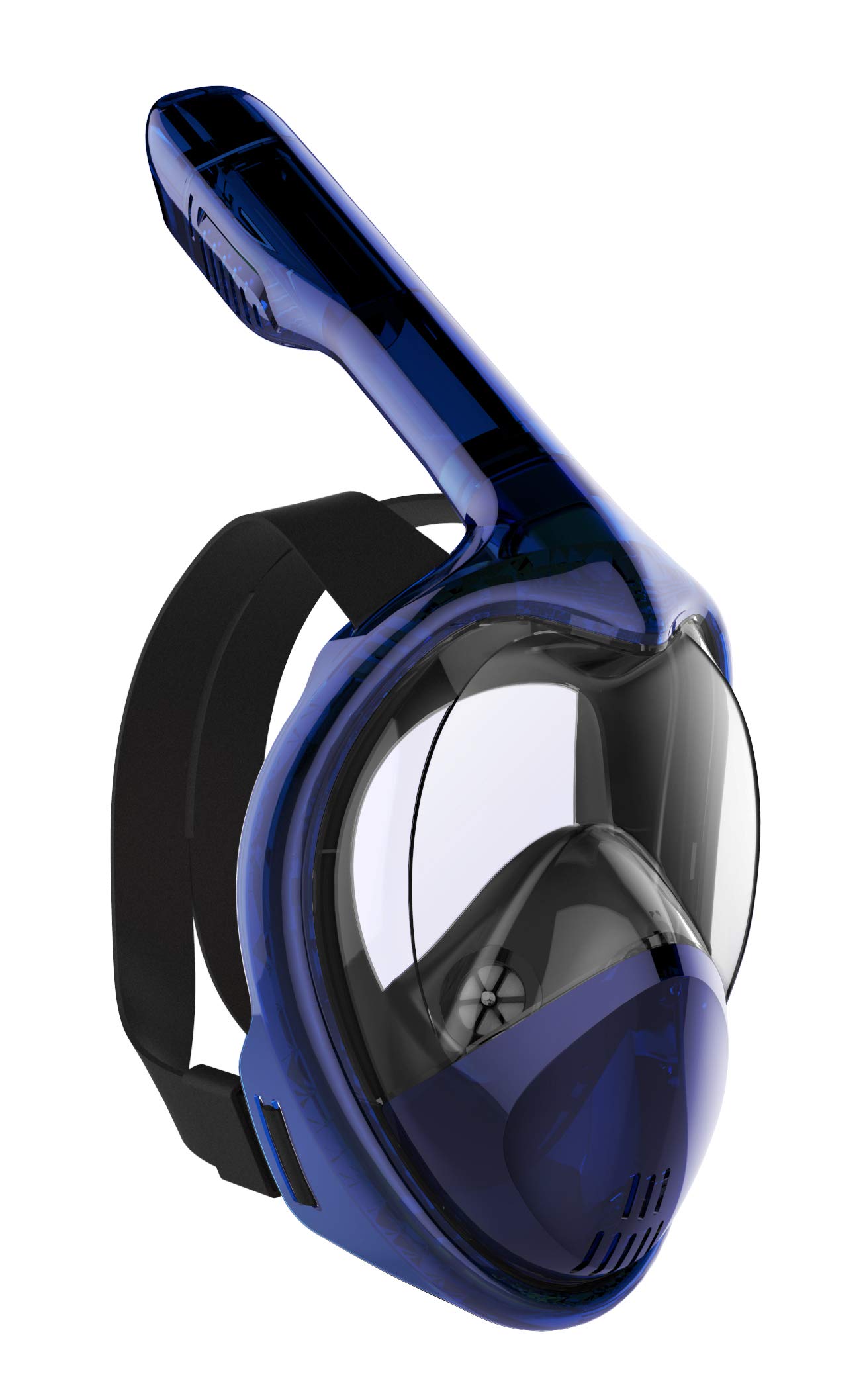 Poppin Kicks Full Face Snorkel Mask for Adult Youth and Kids | 180° Panoramic View Anti-Fog & Anti-Leak Easy Breathe Snorkeling Set with Detachable Camera Mount