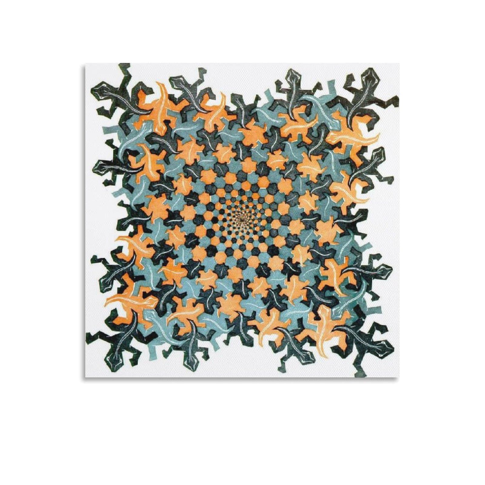 M.C. Escher Development Wall Art Poster Wall Art Poster Prints Home Decor Picture Canvas Painting Posters 16x16inch(40x40cm)