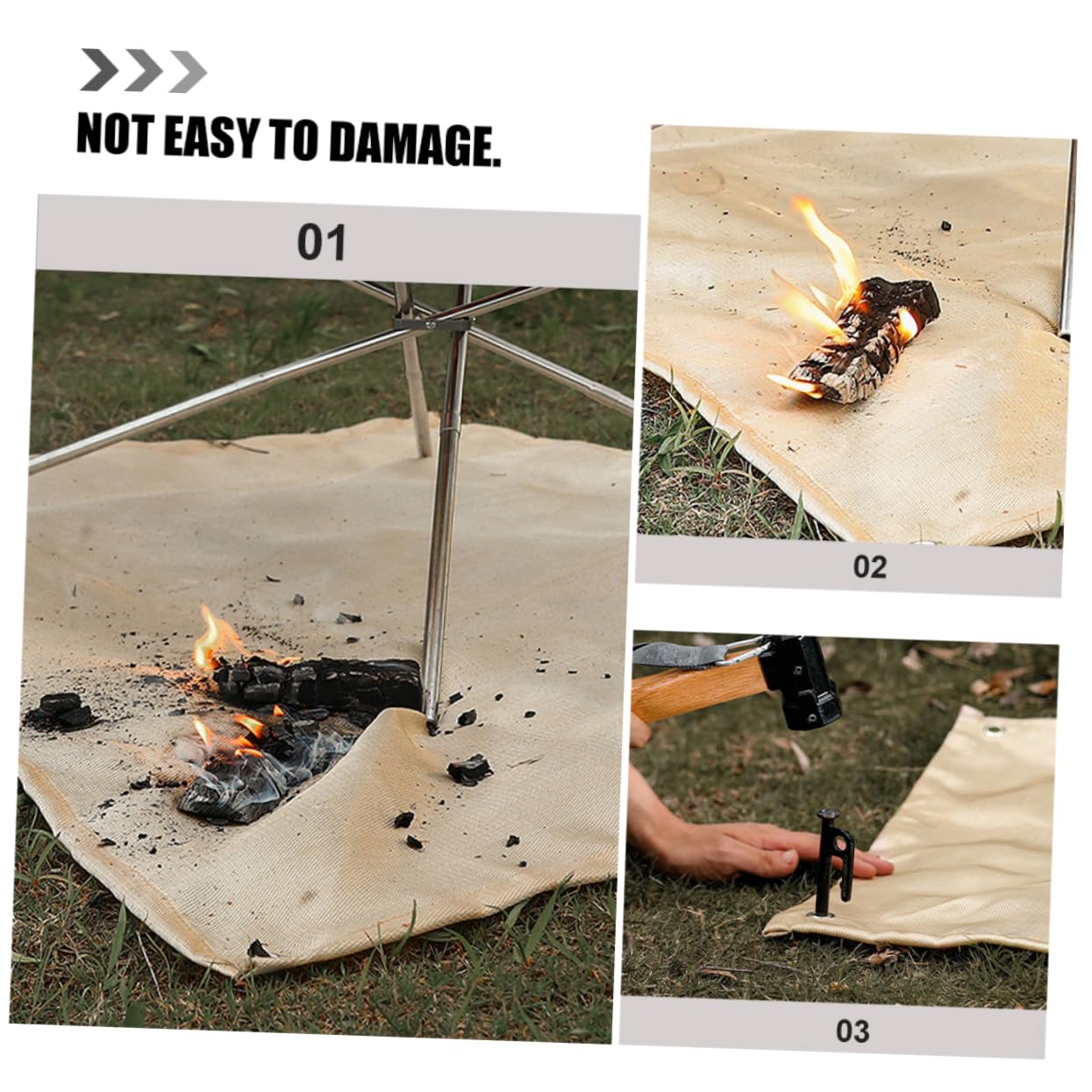 BESPORTBLE Fireproof Mat for Deck Fire Blanket for Home Campfire Blanket Outdoor Fire Pit Accessories