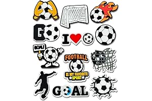 12PCS Crocs Soccer Shoe Charms: Sporty Accessories for Footwear