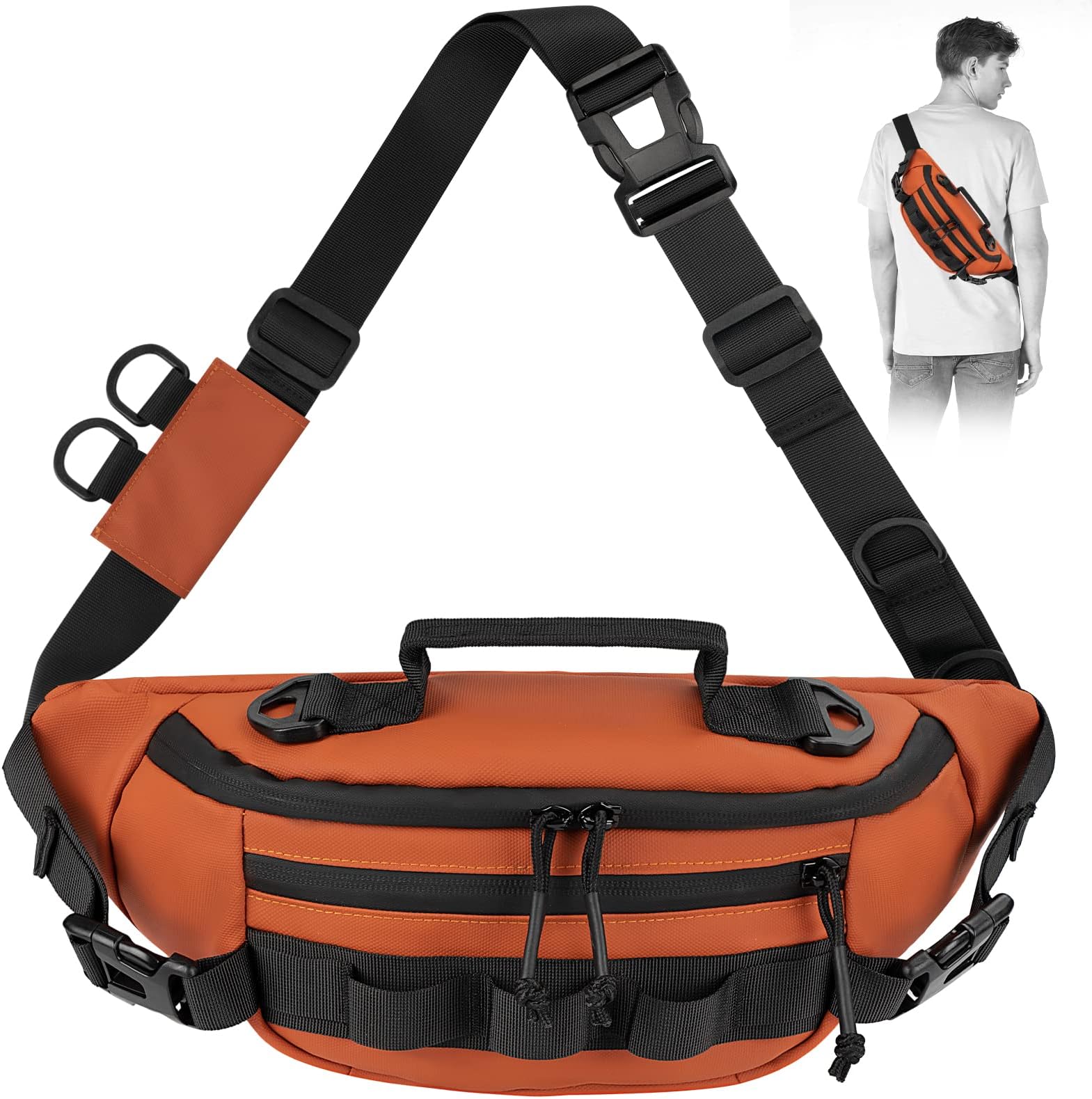 SHOMICO Fishing Fanny Pack Fishing Tackle Bag Waterproof Waist Bag for Women & Men