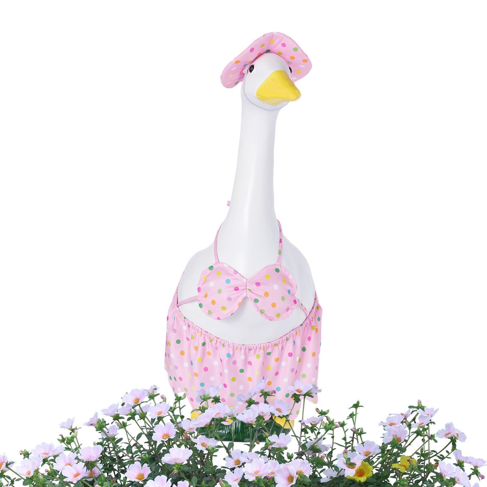 Tayheart Porch Goose Bikini Outfits, 23 Inch Porch Goose Summer Swim Outfit, Novelty Porches Geese Bathing Suit Statue Costume, Funny Porches Geese Duck Clothes Outfit, for Outdoor Decor