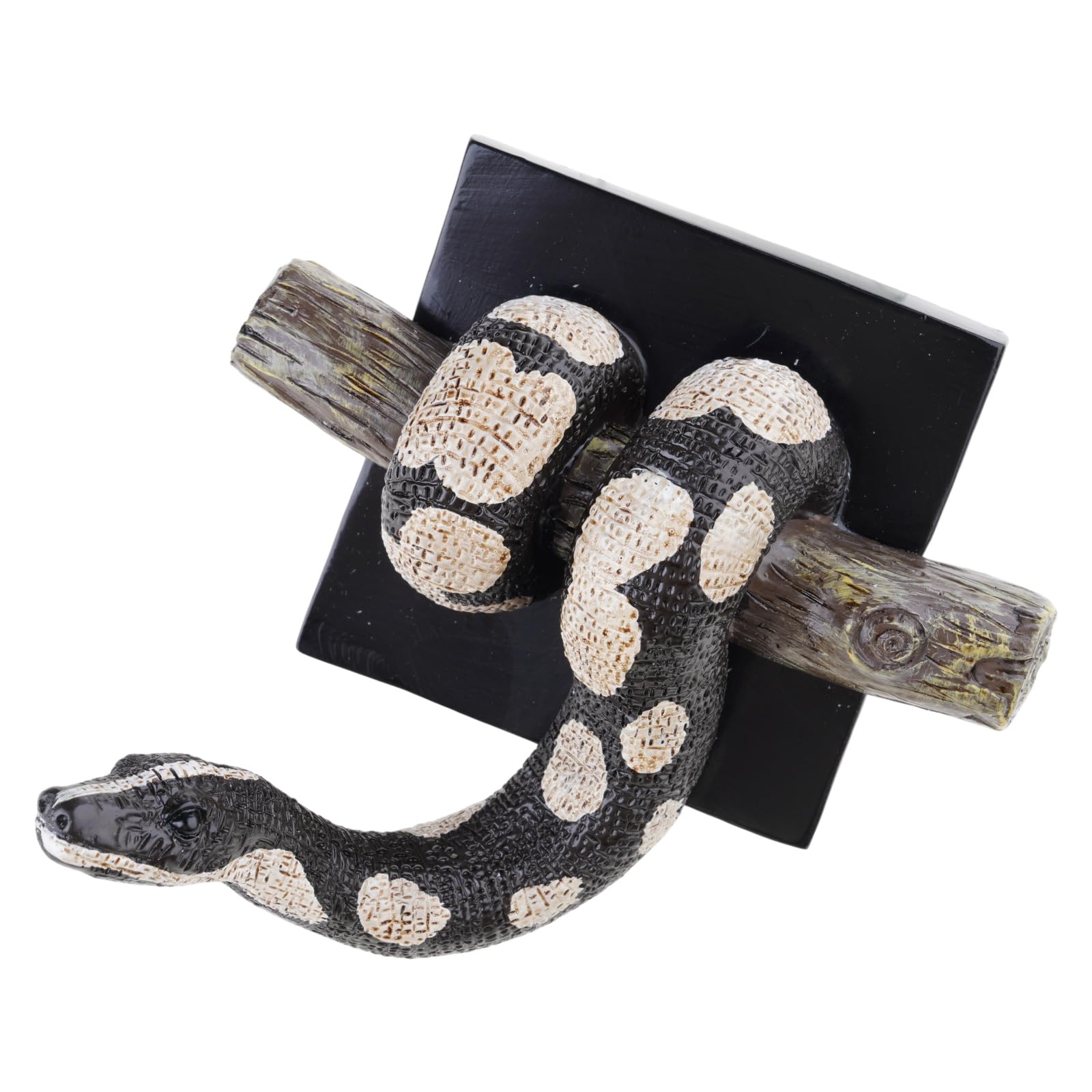 carotoe Realistic Gold Ball Snake Statue Wall Decoration Hand Painted Resin Snake Sculpture for Living Room Bedroom Decoration Elegant Sculpture