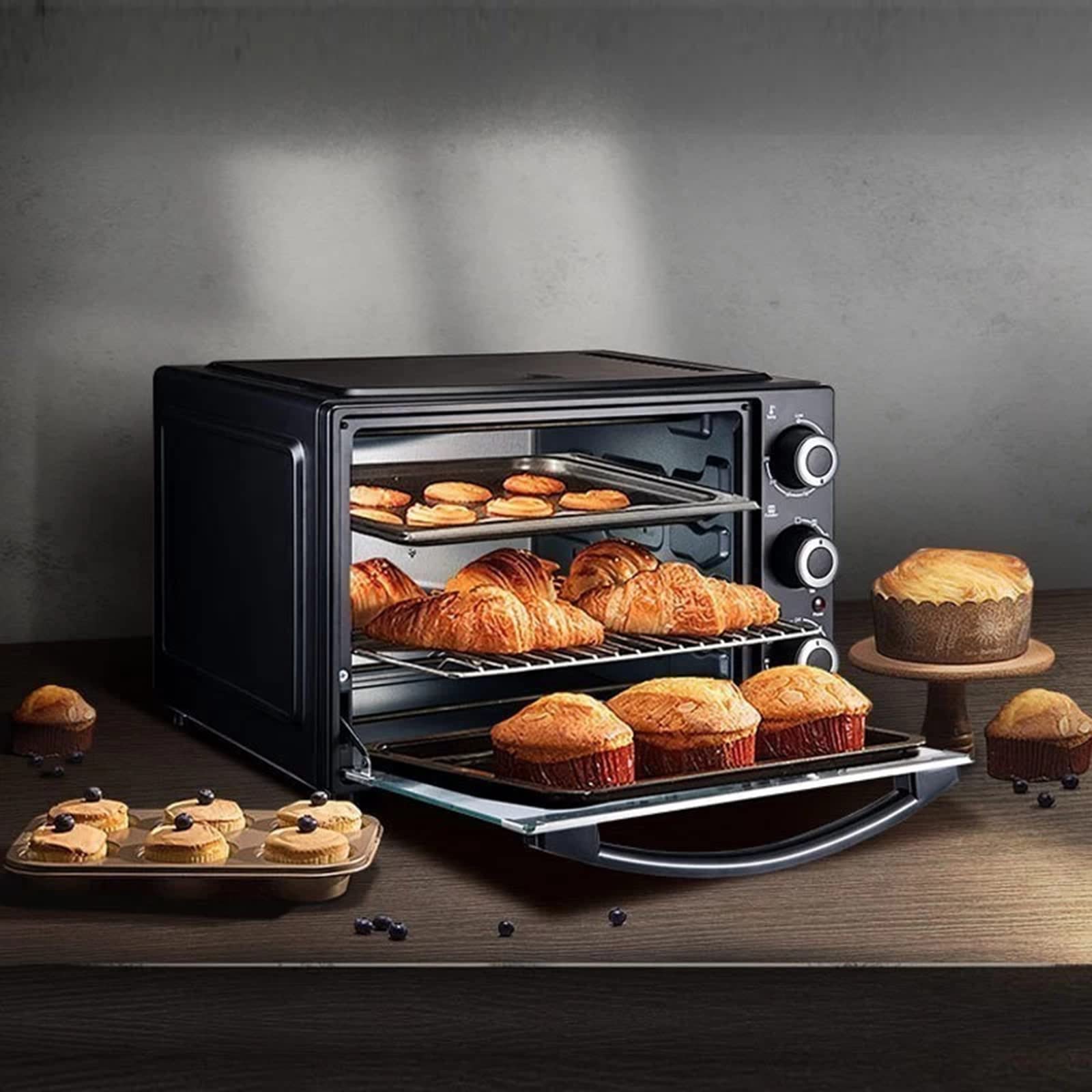 Microondas de encimera, horno multifunción para hornear en casa, posición de horneado multicapa, gran capacidad de 30 litros, control de temperatura uniforme little surprise