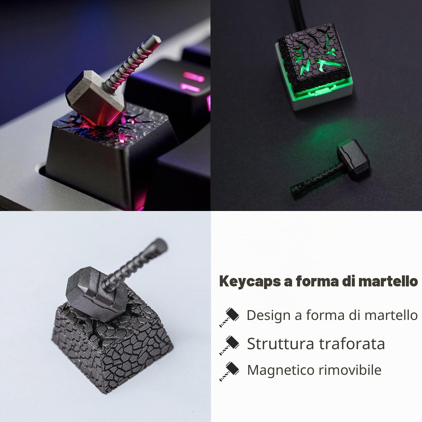 Hammer Keycap Tasti Per Tastiera Meccanica Esc Martello Anime Ricambio Personalizzato Fai Da Te Tastiera Da Gioco Per Cherry MX