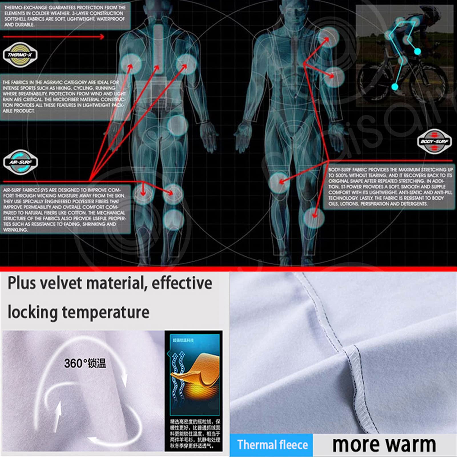 Maillot Ciclismo Invierno Hombre para Hombre con Pantalón Acolchado de Gel 3D Y Culotte con Tirantes + Conjunto de Camiseta de Ciclismo