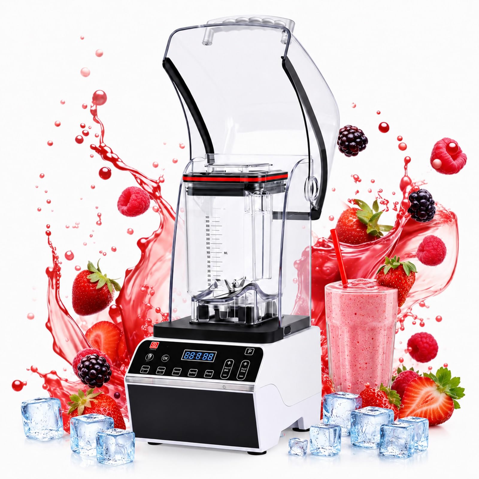 Shumiao Multicolor Quiet Countertop Blender With 46000 Rpm, 6 Presets, For Smoothies