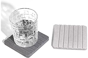 Sweet Elegance® Water Absorbent Diatomite Coaster Set with grooved design