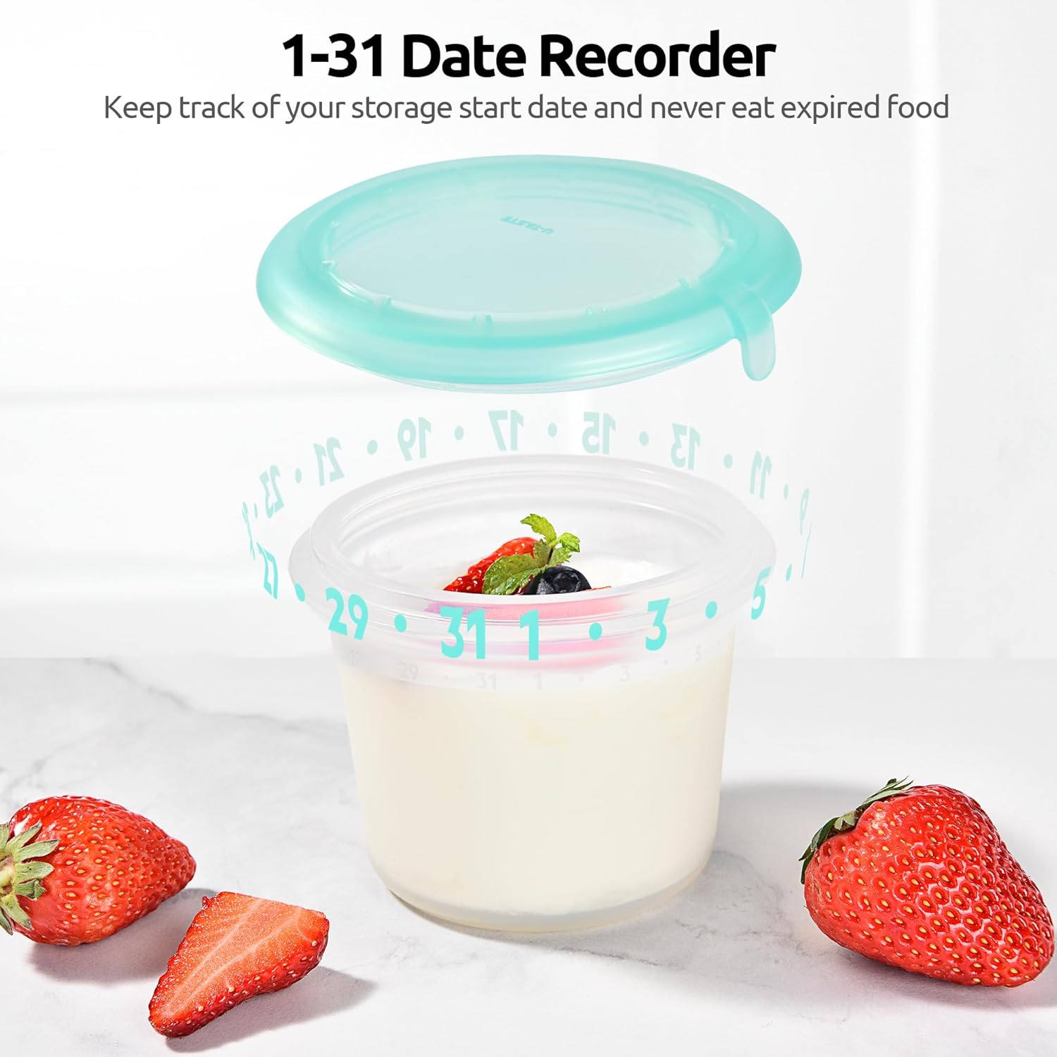 U-Taste 600ºF High Heat 14in Extra Large Silicone Spatula (Red) and 1 Cup Silicone Food Container Small Kitchen Storage with Airtight Lid Set of 2 (Aqua Sky)