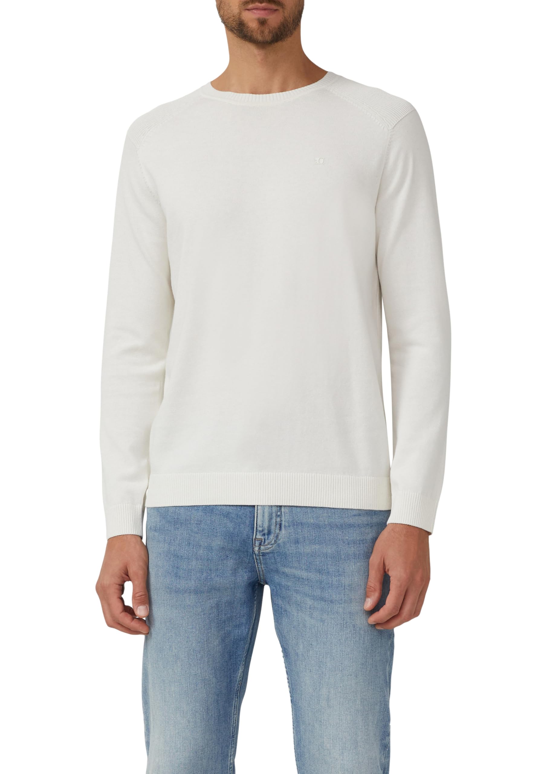 s.Oliver Pullover aus Moulinéstrick mit Crew Neck und Raglanärmeln
