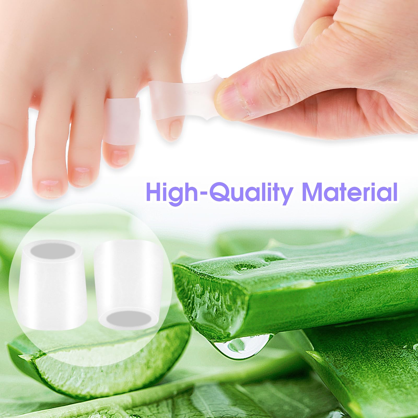 Sibba 30 Manicotti In Silicone per Dita Dei Piedi Del Mignolo Tubi in Gel per Dita Dei Piedi Cuscinetti Riutilizzabili per Calli Morbidi Protezioni per Le Dita per Calli Martello Attrito
