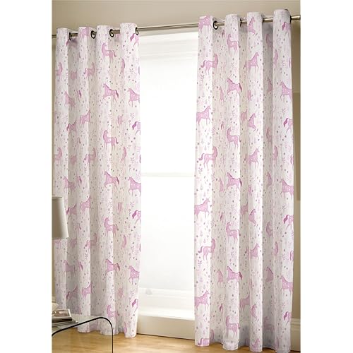 Pink Eyelet Curtain Amazon Co Uk