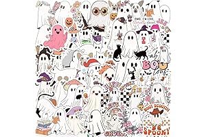 100PCS Ghost Stickers: Spooky Halloween Decals for Endless Fun