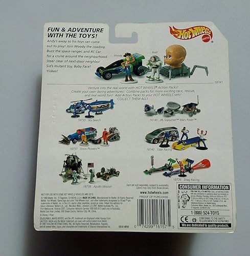 Miniatura 2 de Hot Wheels Action Pack Toy Story con RC Coche, Baby Face, Buzz & Woody