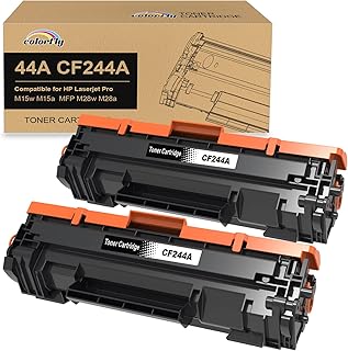 2-Pack 44A CF244A Toner Compatible with HP 44A CF244A Multipack Black for HP Laserjet MFP M28w M28a M28 Laserjet Pro M15w M15a M15 Printer