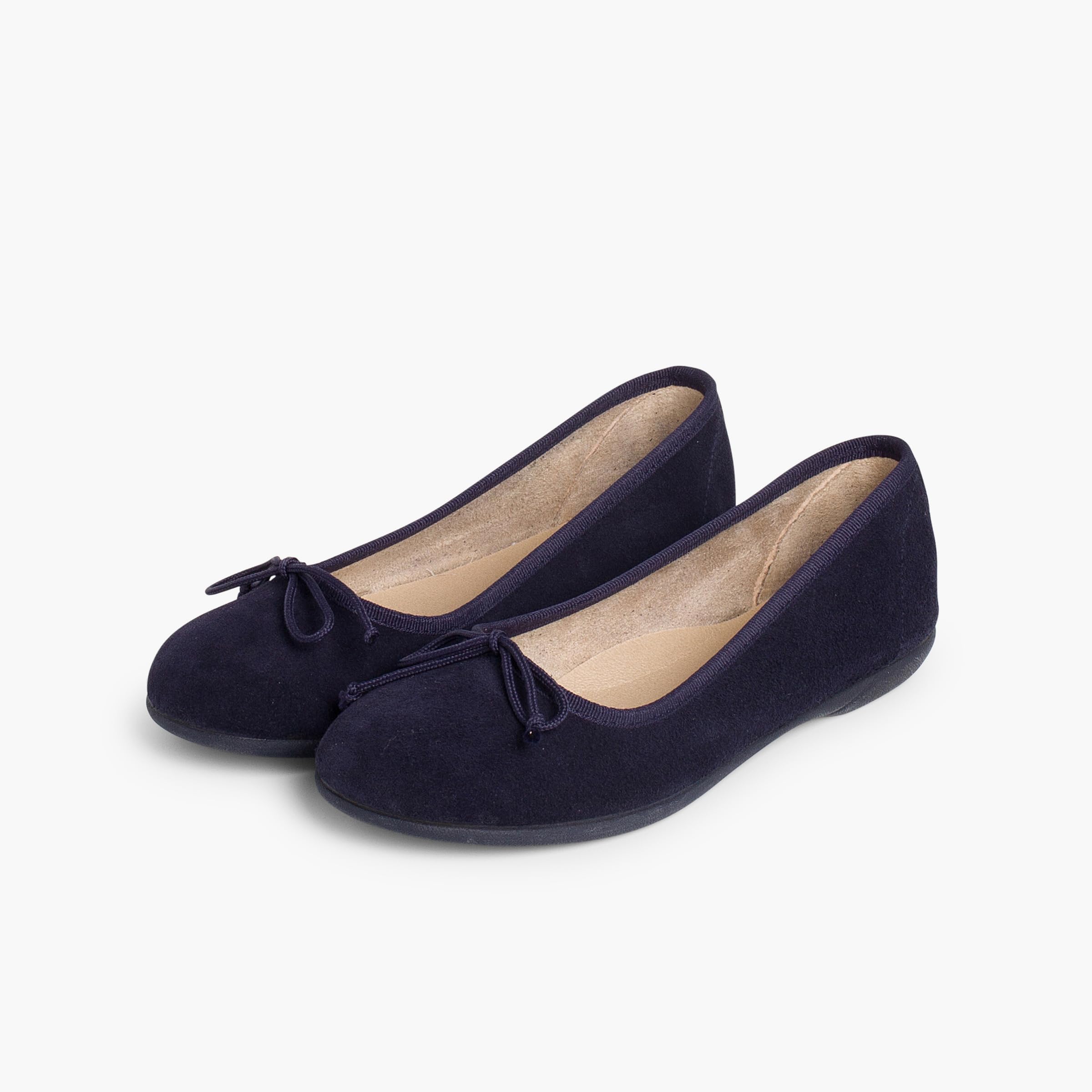 Pisamonas Ballerinas Aus Wildleder Mit Feiner Schleife