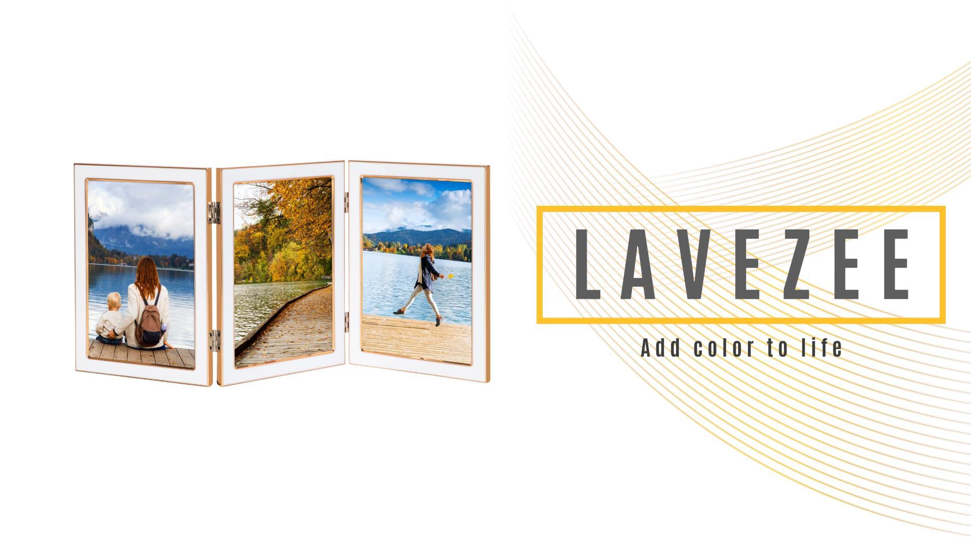 Amazon.com - Lavezee 4x6 Trifold Picture Frame, Vertical White