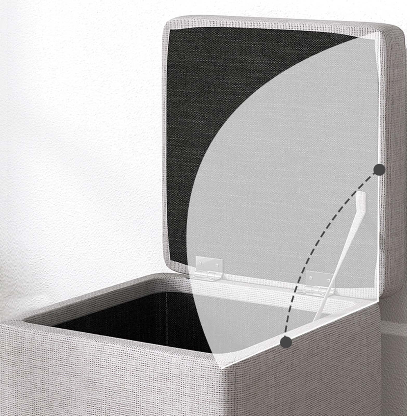 YSUEFIJO Banco Almacenaje Recibidor, Puff Salon Almacenaje Rectangular, Reposapiés Taburete de Almacenamiento Puff, Otomano Asiento, para el Salón O el Dormitorio