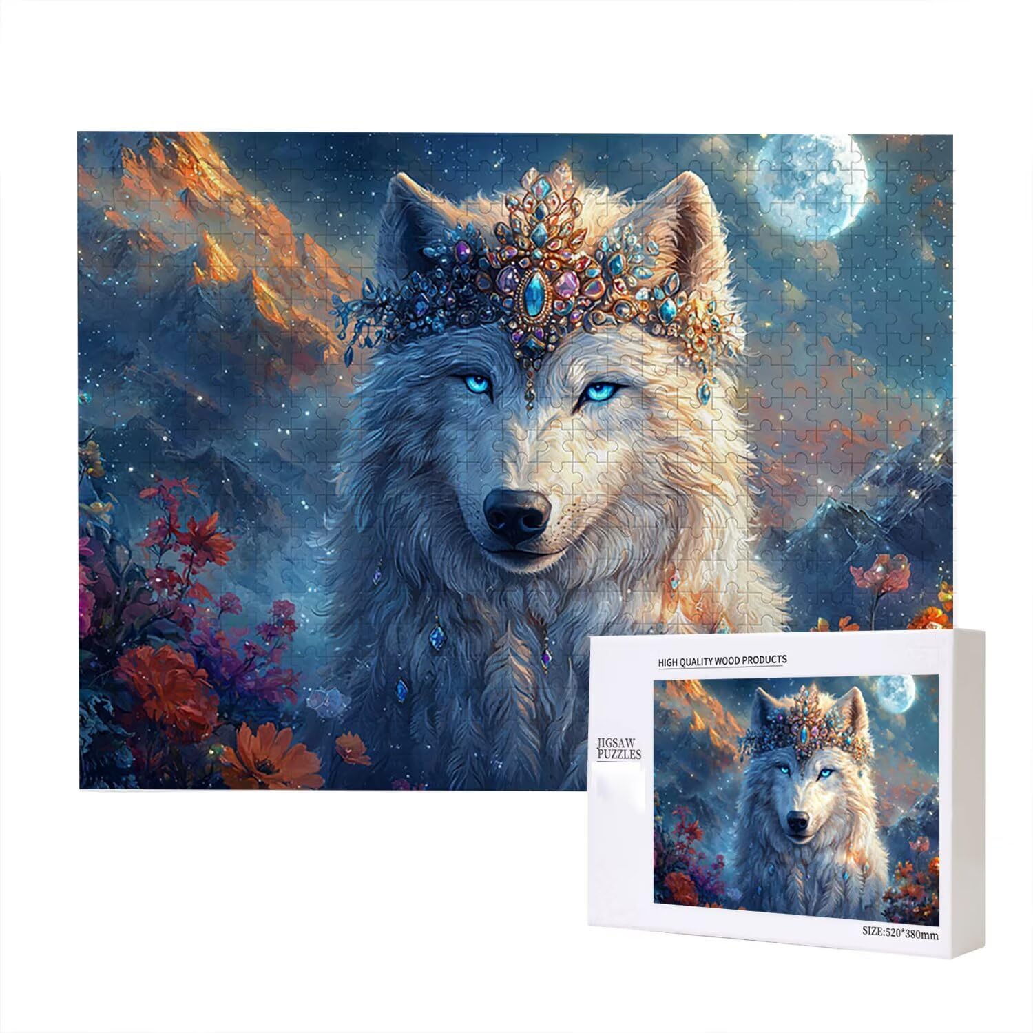 Jigsaw Puzzle, 6000 Pezzi Puzzle Classici, Vista Puzzle Rilassamento Intelligence, Mpossibile Difficile Puzzle Impegnativo per Adulti Puzzle Gioco Familiare, Regalo per Amore Amico Lupo fr0-940