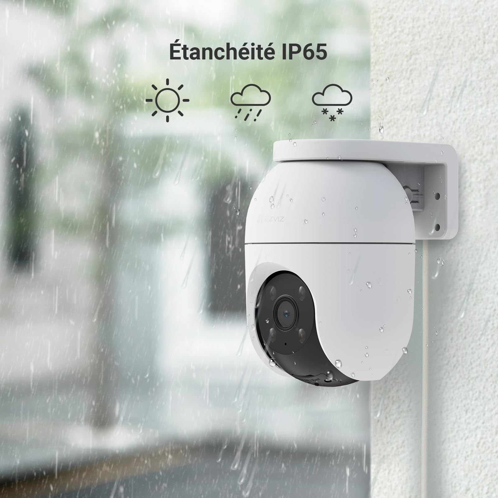 EZVIZ 2K Caméra de Surveillance Extérieur Wi-FI à 360° C8c 3MP