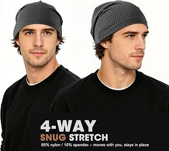 WTACTFUL 3-Pack Lightweight Cooling Skull Cap for Men & Women Summer