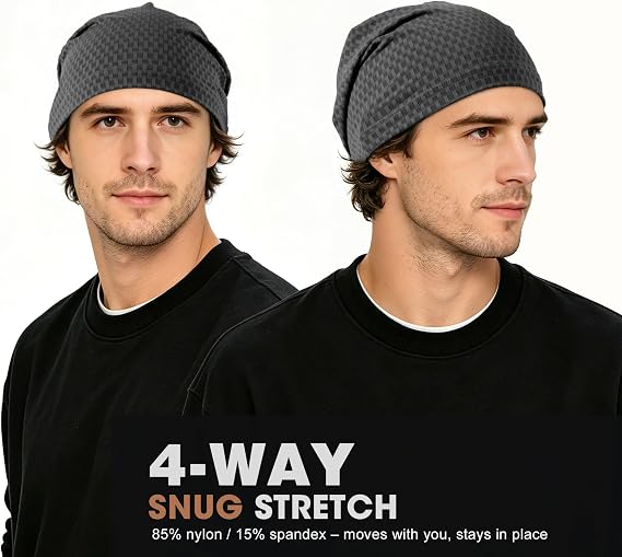 WTACTFUL 3-Pack Lightweight Cooling Skull Cap for Men & Women Summer