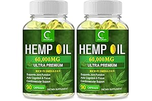 100% Natural Hemp Oil Capsules for Pain and Inflammation