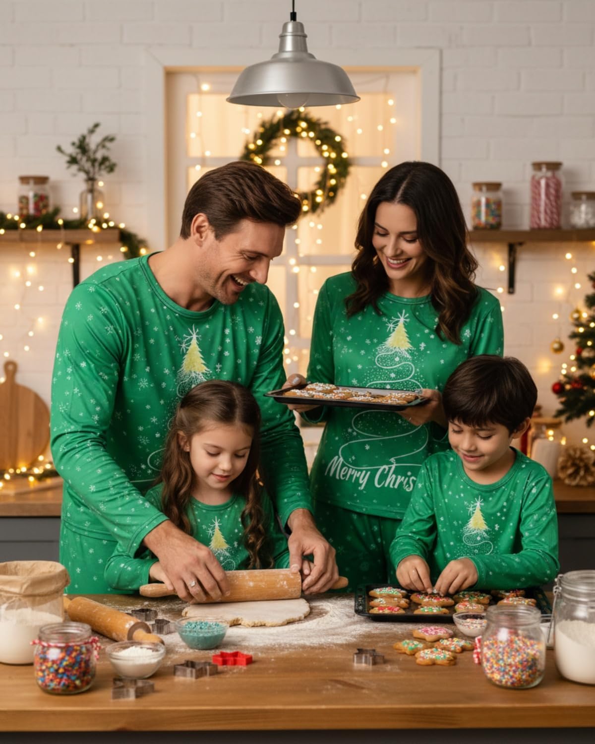Christmas Family Matching Pajamas Set Holiday Sleepwear for Mom and Dad Cozy Xmas Pajamas for Family Party and Photos - Image 5