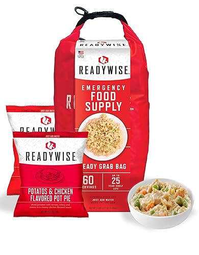 ReadyWise Bolsa de emergencia para suministros de alimentos, portátil, no perecedera, comidas listas para comer para emergencias o camping,