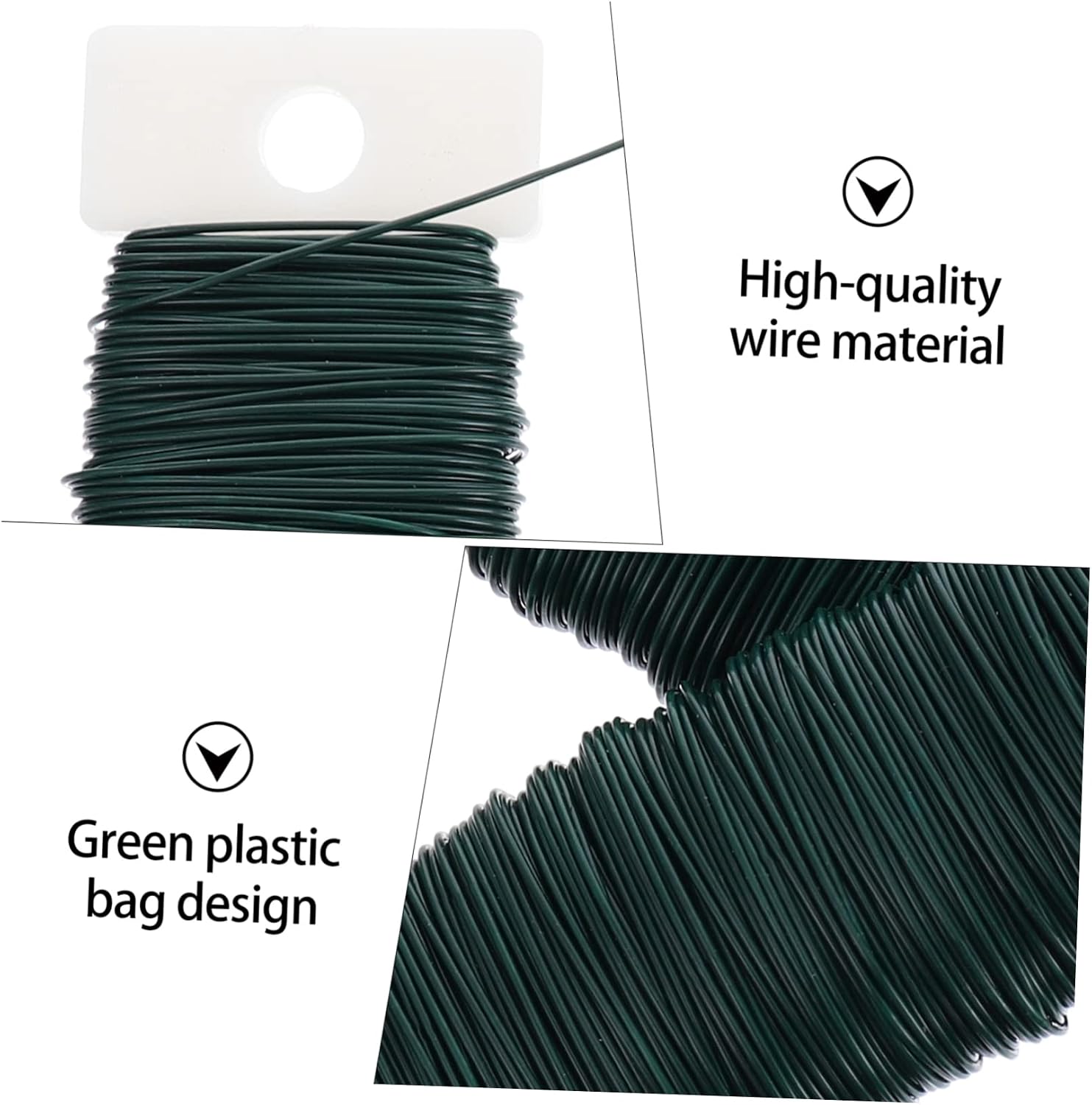 Housoutil 4 Rolls Floral Styling Wire Flexible Lightweight Green Paddle Wire for Crafting Wreaths and Floral Arrangements Durable Resistant Easy to Cut Per