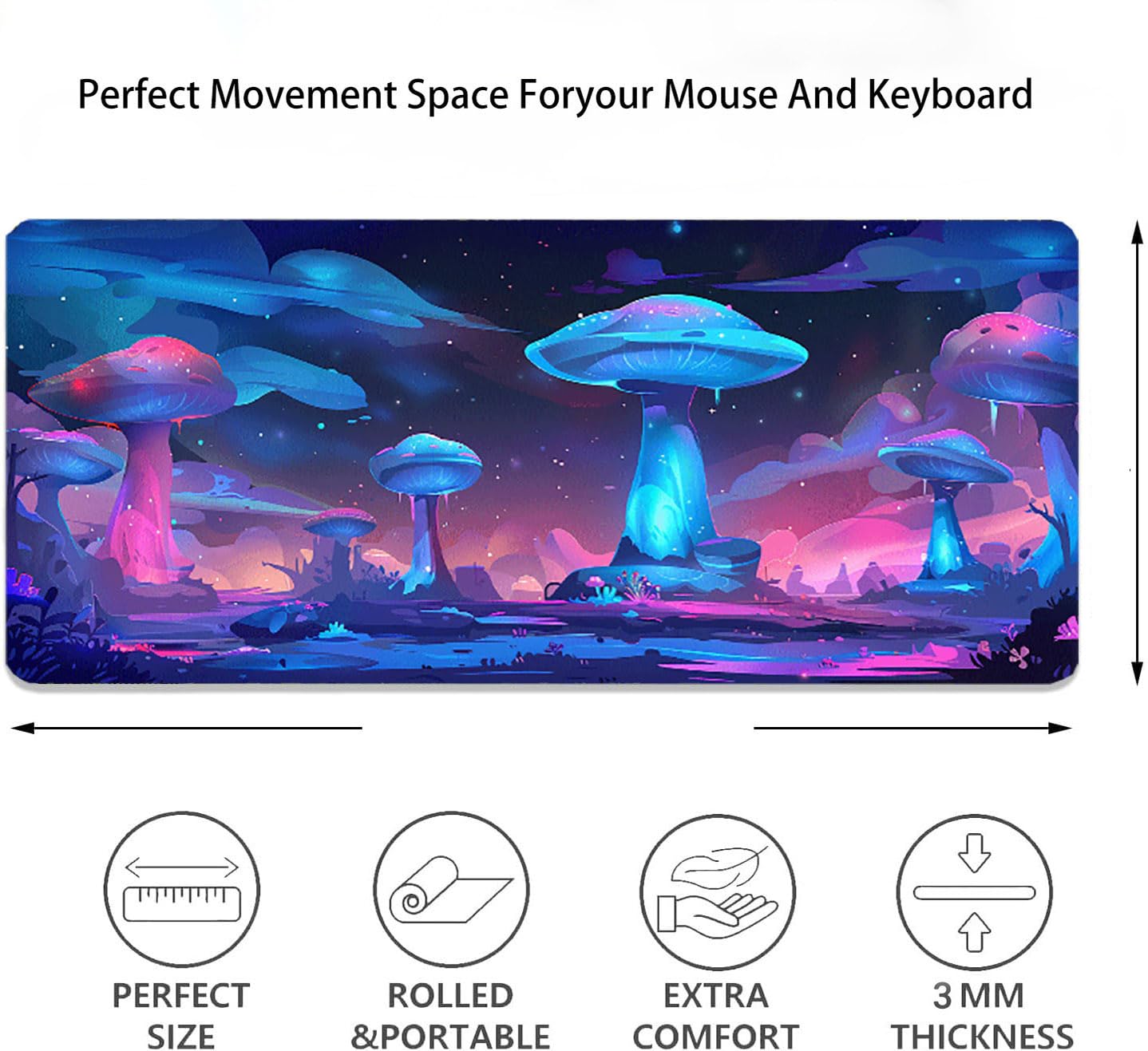Podkładka pod mysz, podparcie nadgarstka, podkładka pod mysz z antypoślizgową gumową podstawą, ergonomiczna podkładka pod mysz do komputera, laptopa, do użytku biurowego, kompatybilna z myszami