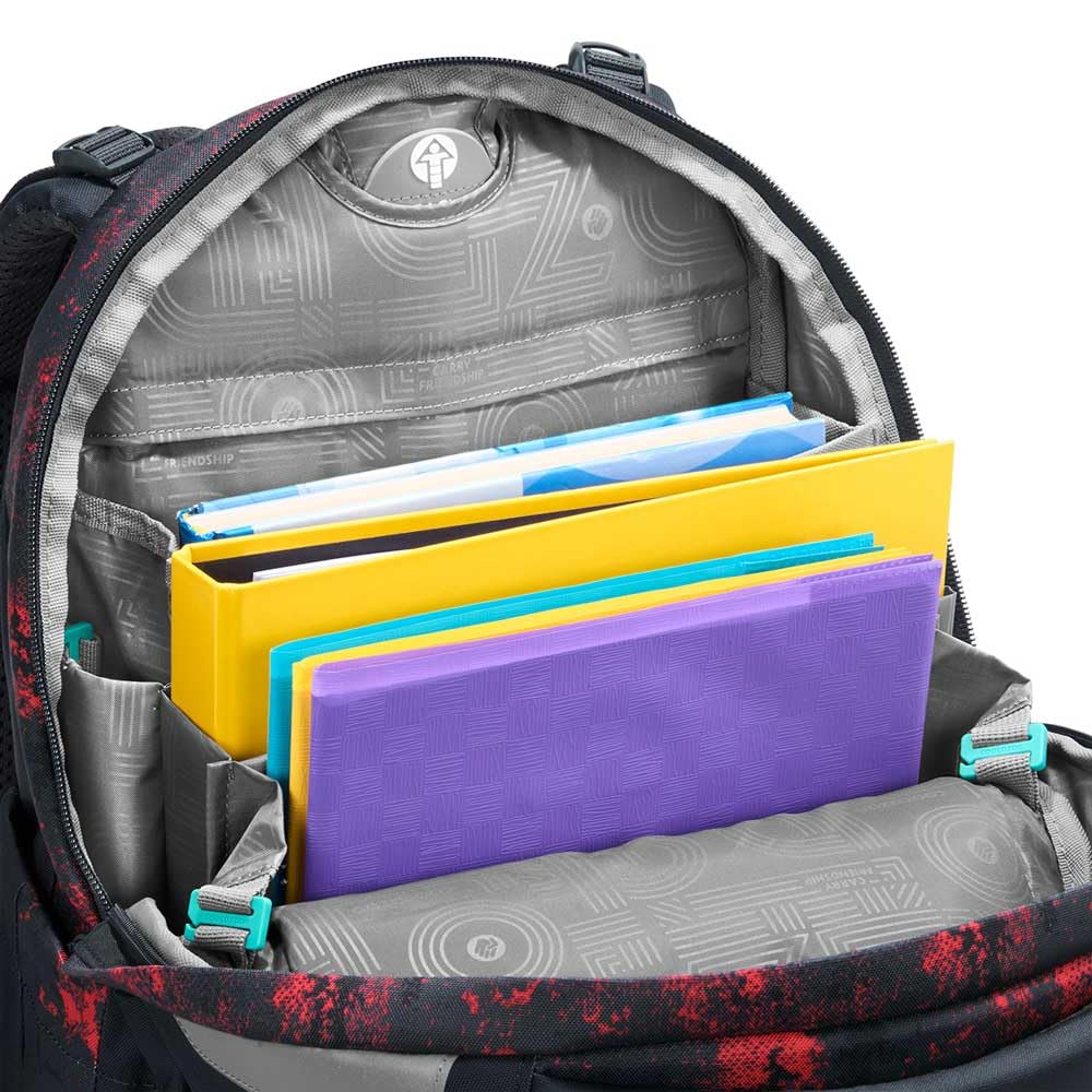 coocazoo MATE Schulranzen-Set 3tlg für Mädchen und Jungen ab der 4. Klasse mit Rucksack. Schlamperetui und Sportbeutel (Broken Black)