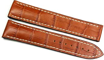 Cinturino Orologio In Vera Pelle 20mm Con Fibbia Deployante Nera – Ricambio Con Barrette A Molla – Colore Nero - 3