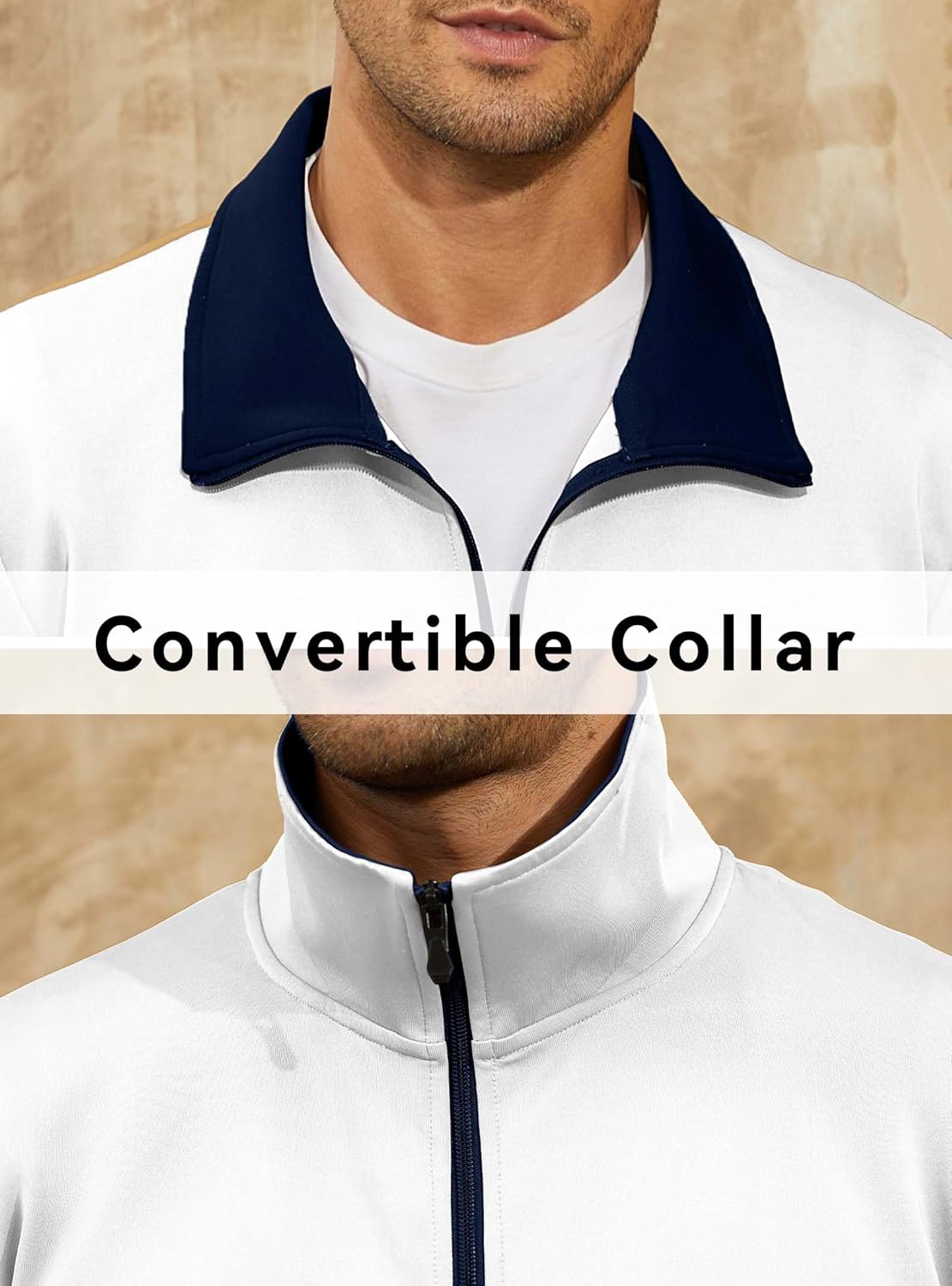 HYPESTFIT Men’s Lightweight Casual Bomber Jacket Track Running Athletic Varsity Coat