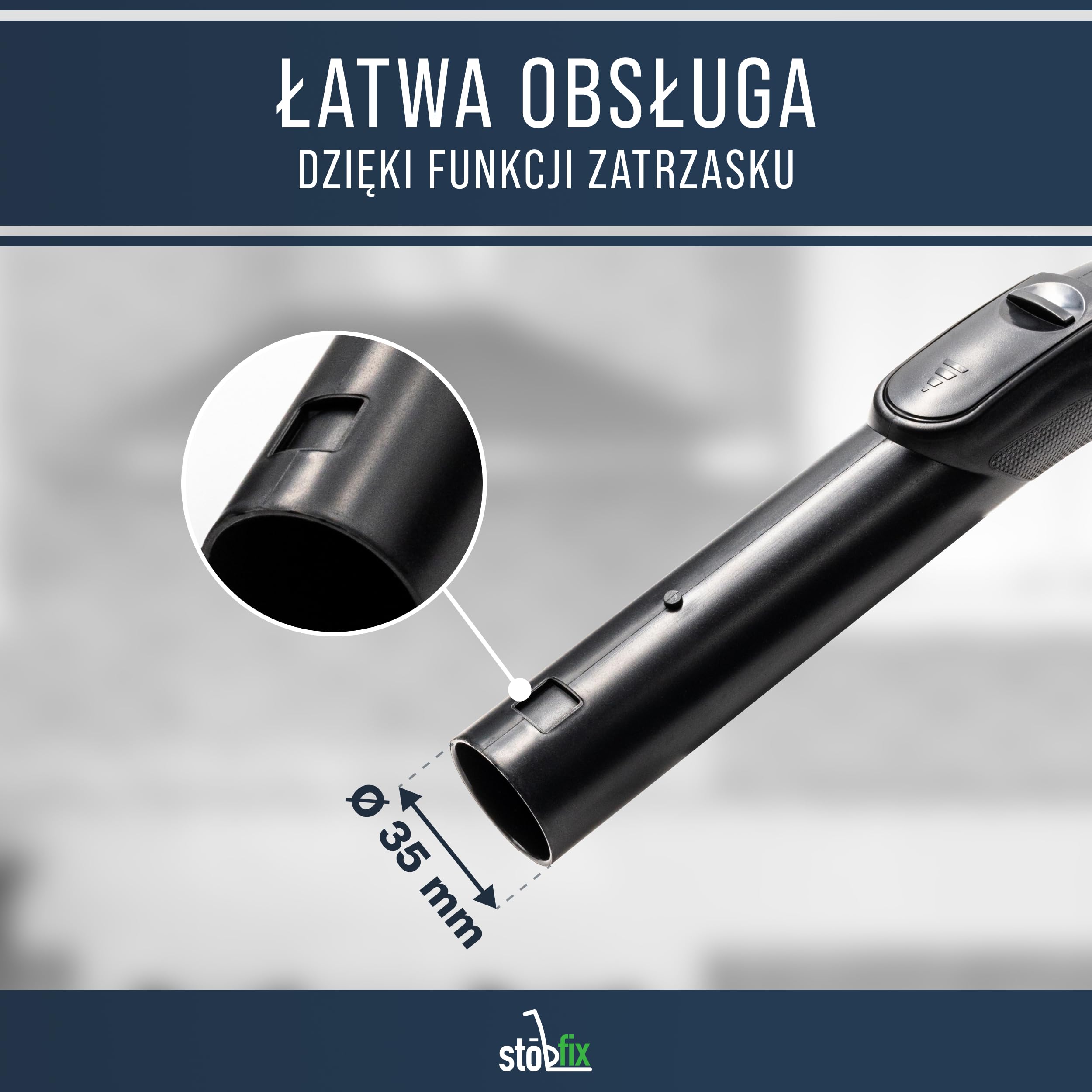 Uchwyt część zamienna do odkurzacza Miele 35 mm, uchwyt węża do odkurzacza Miele, akcesoria pasujące do 9442601, np. do s8340 S381 Complete C3 Classic C1 ECOLINE