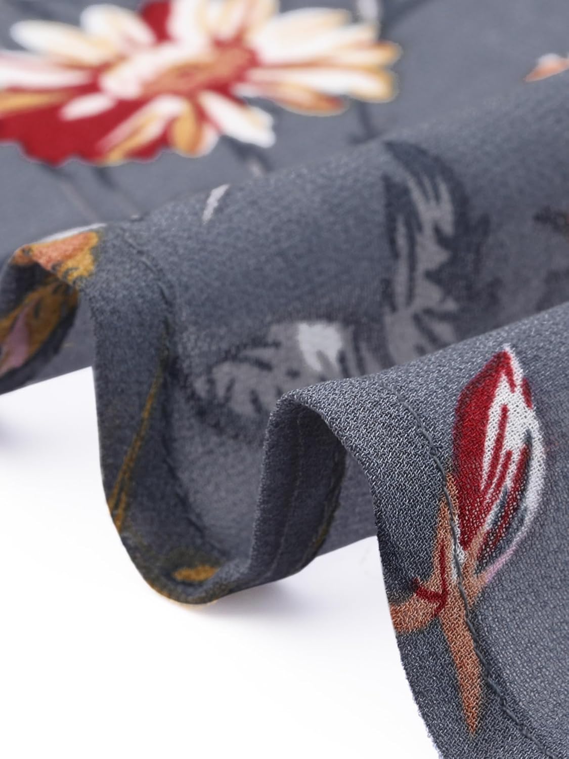 Allegra K Women's Floral Skirt A-Line Midi Skirt Chiffon Elegant 2025 Fall Skirts with Pockets - Image 6