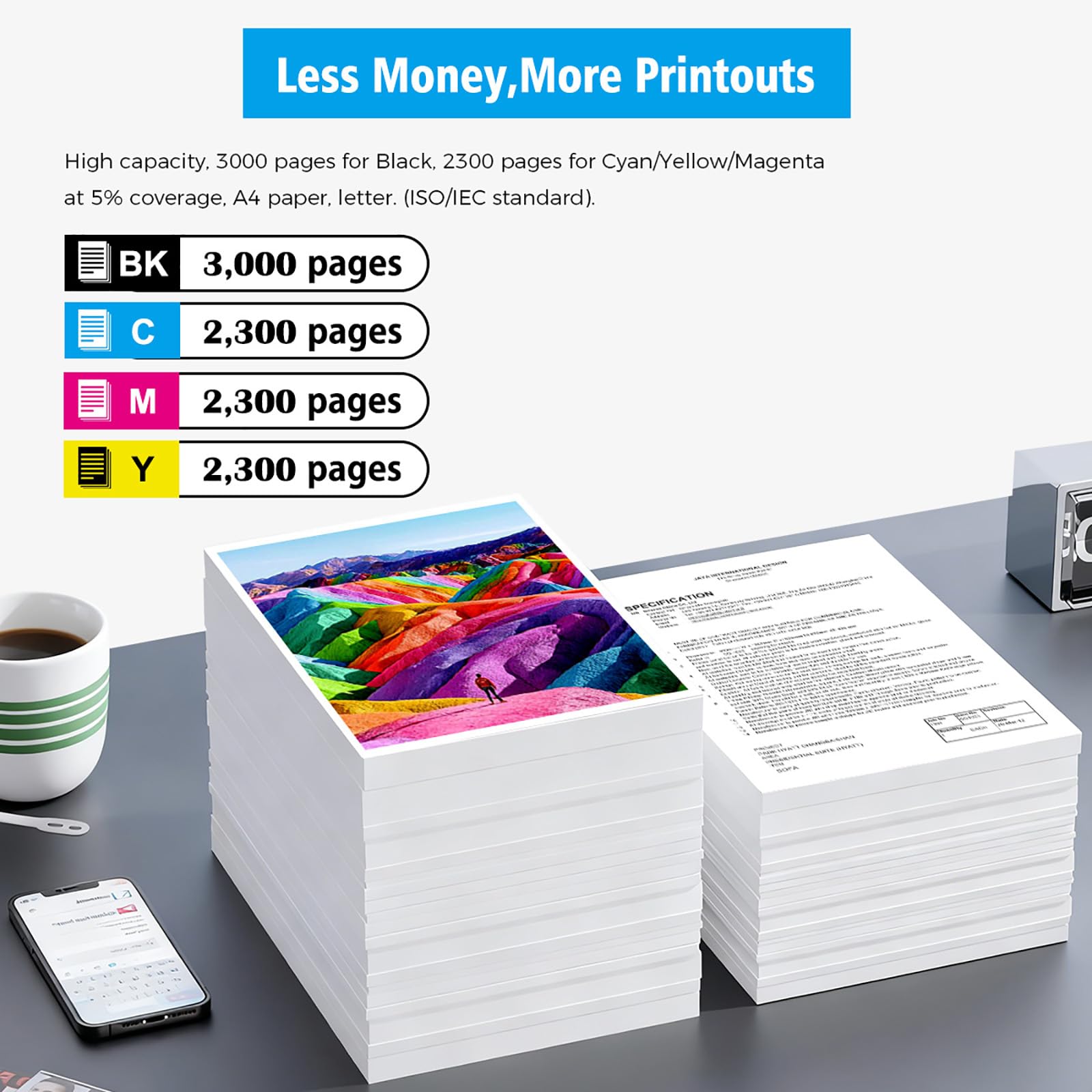 248XL TN248XL TN-248XL Cartouches de Toner Compatibles 4 Couleurs Haute Capacité pour Imprimante Brother MFC-L3740CDWE MFC-L3760CDW MFC-L3740CDW DCP-L3520CDWE HL-L3220CWE HL-L3240CDW DCP-L3560CDW