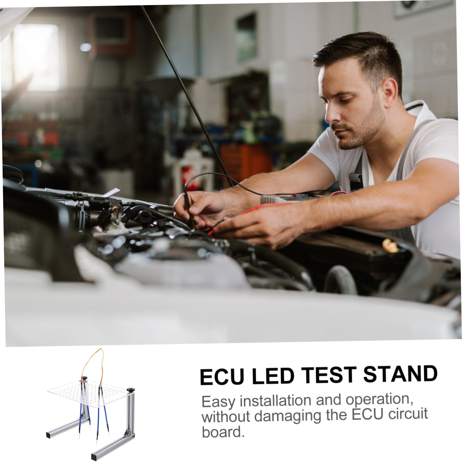 Cabilock Outil D'aluminium Installation Facile et Acrylique Programmation de 4 Cadre LED Professionnel avec Stylos Sondes, Alliage Test pour ECU pour Calculateur Automobile
