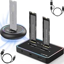 M.2 Duplicator Cloner + M.2 Reader Round Dock - NN/SS RGB + SD03C