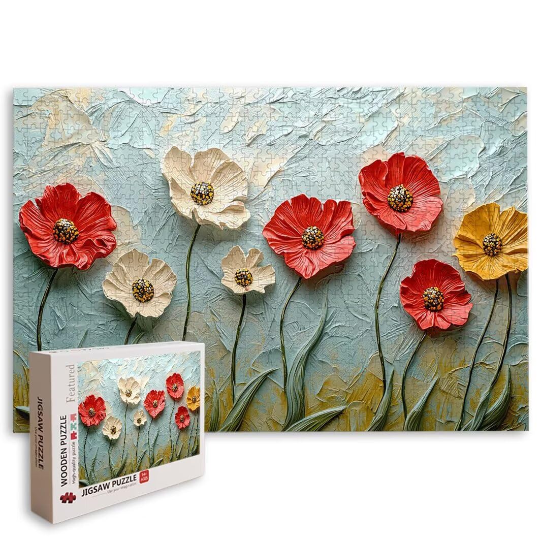 Puzzle Blume, Puzzle 1000 Teile Erwachsene, Klassische Puzzles, Deko -8955