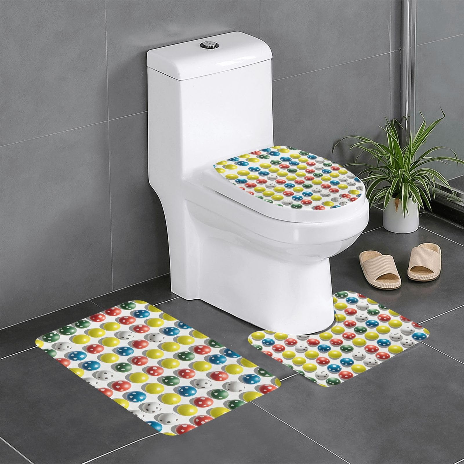 Tapis de bain pickleball anti-glisse et anti-humidité pour éviter les chutes au sol