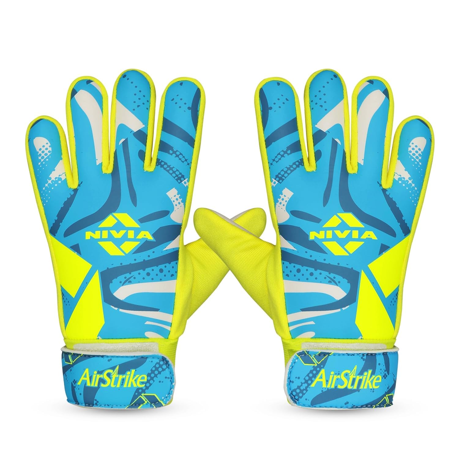 Nivia Air Strike Goalkeeper Gloves for Men&Women(Black/Green) Large